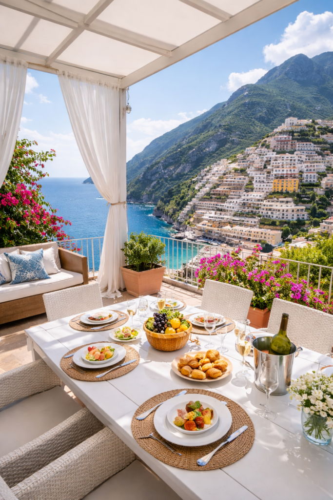 Terrazza casa vacanze Positano pulita e pronta per gli ospiti